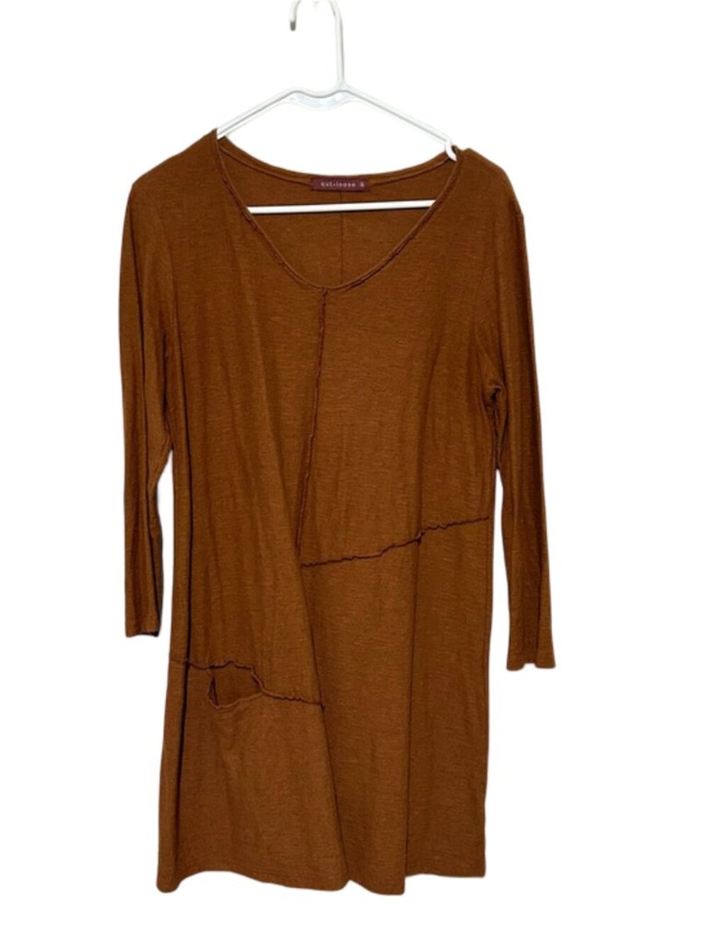 Cut Loose Medium Brown Tunic Top